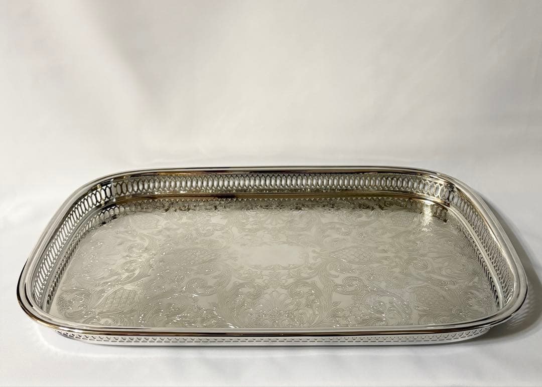 ONEIDA オネイダ シルバープレート silverplate トレイ 盆 Oneida Silver Serving Tray ~ 17