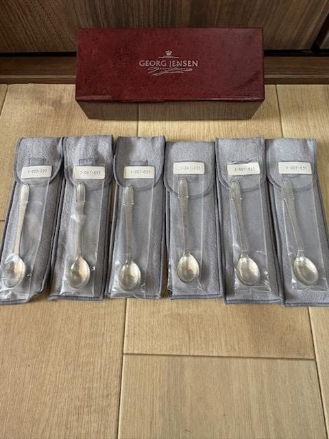 【未開封】  ジョージジェンセン　スプーン 6本セット Yahoo!オークション -「ジョージジェンセン スプーン」の落札相場